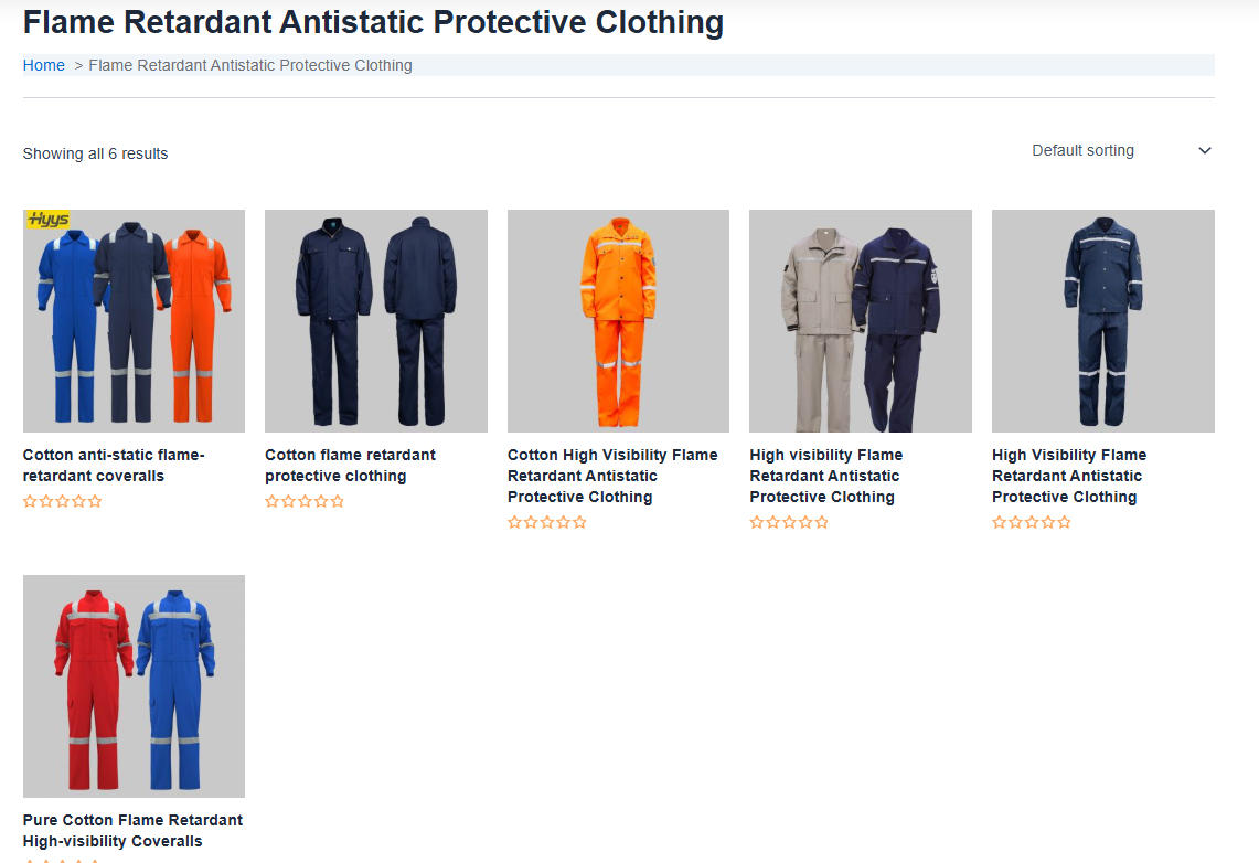 Flame Retardant Protective Clothing