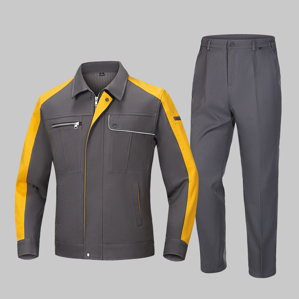 Grey-color blocked workwear