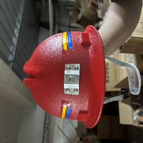 Frosted miner's helmet