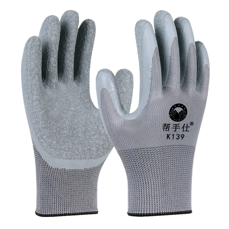 Latex wrinkle safety gloves
