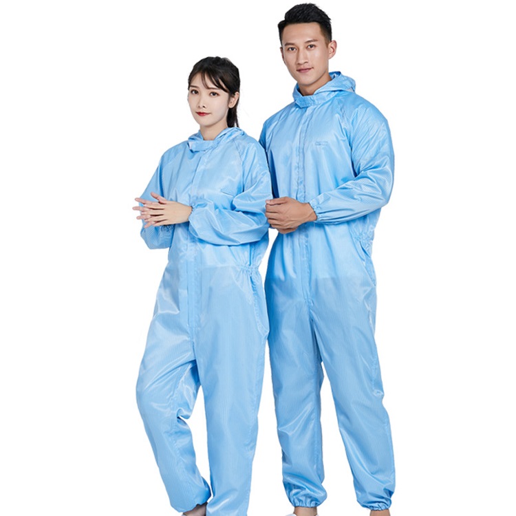 Anti static integrated protective suit blue