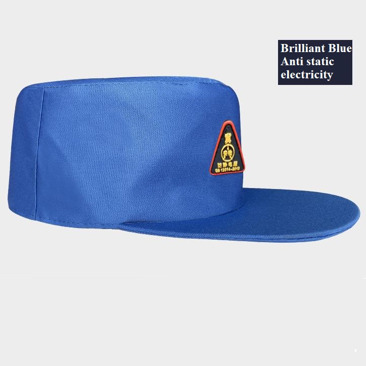 Brilliant blue anti-static safety helmet