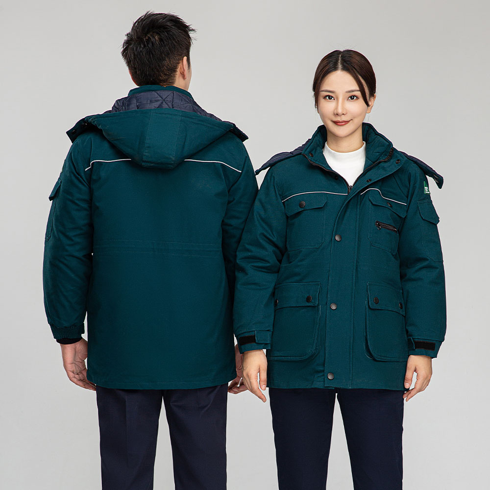 Construction jacket Winter blackish green display