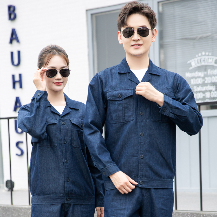 Customized denim workwear jacket model