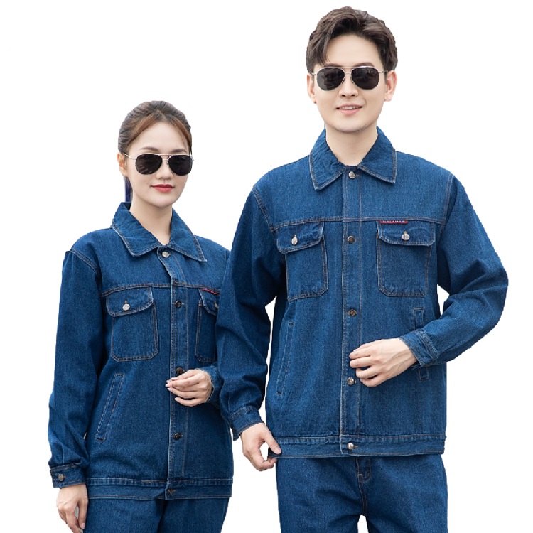 Batch Supply Of Pure Cotton Denim Workwear Jacket Sets