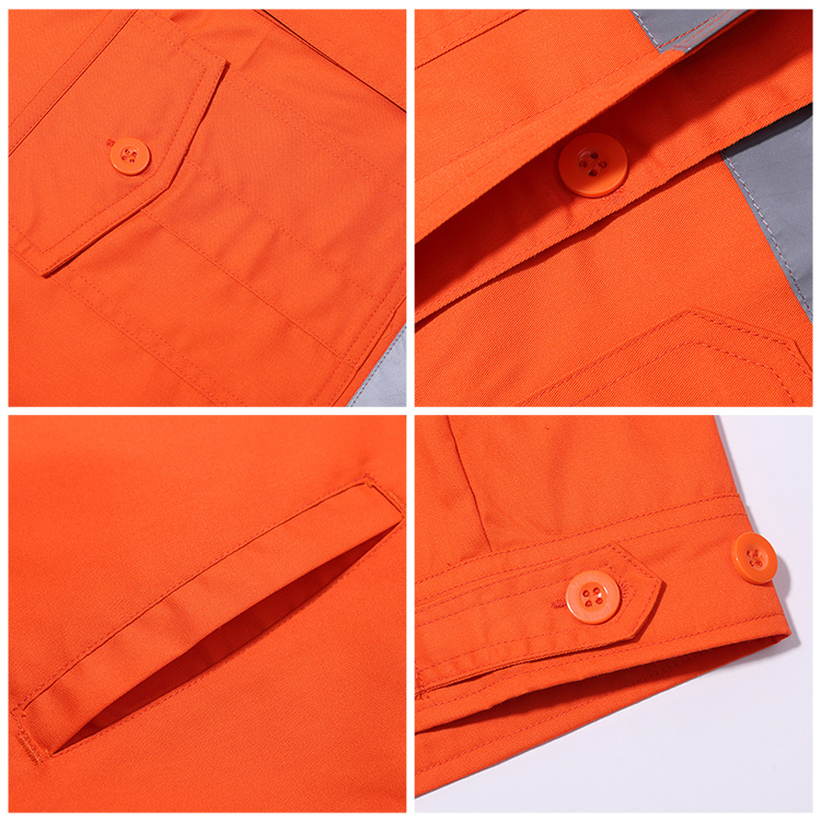 Details of high visibility reflective safety workwear