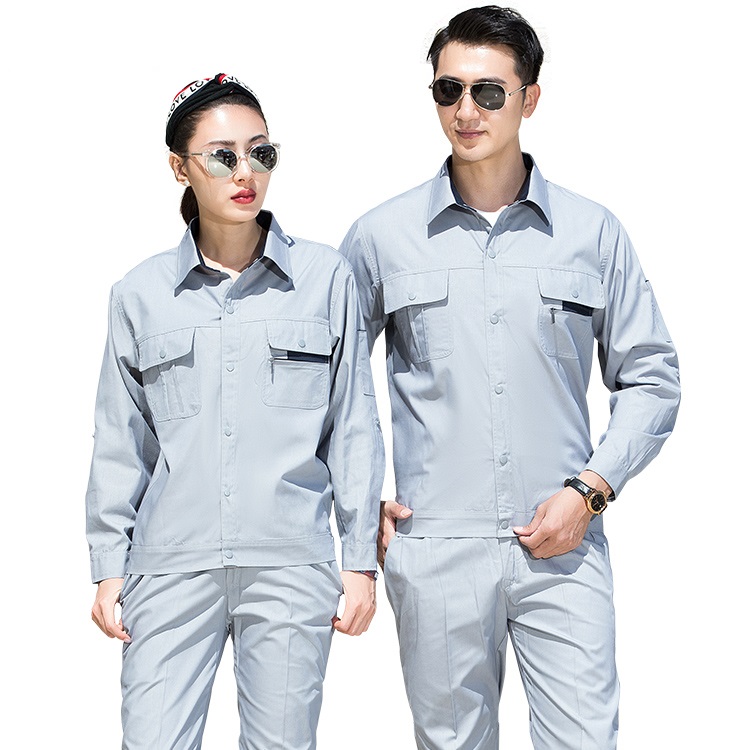 Men's and women's long sleeved workwear set front