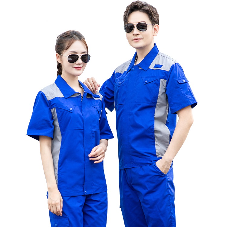 Front of summer short sleeved workwear set