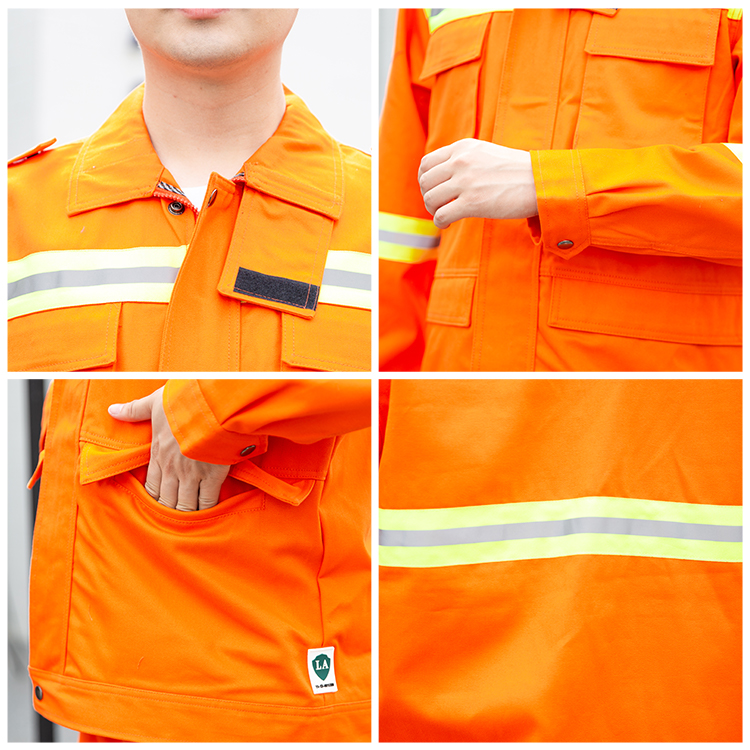 Hi Vis Flame-Retardant protective clothing details