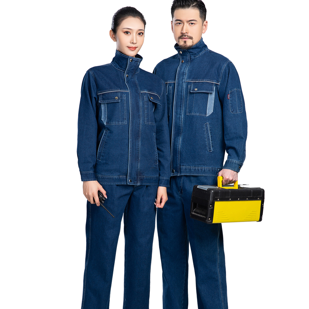 High visibility denim workwear model