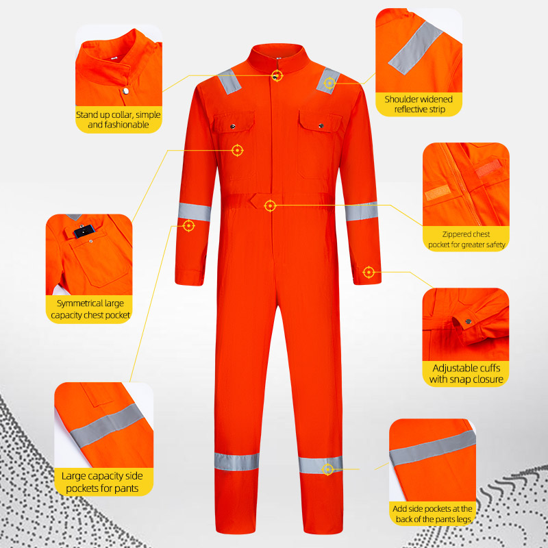 High visibility integrated workwear detail display