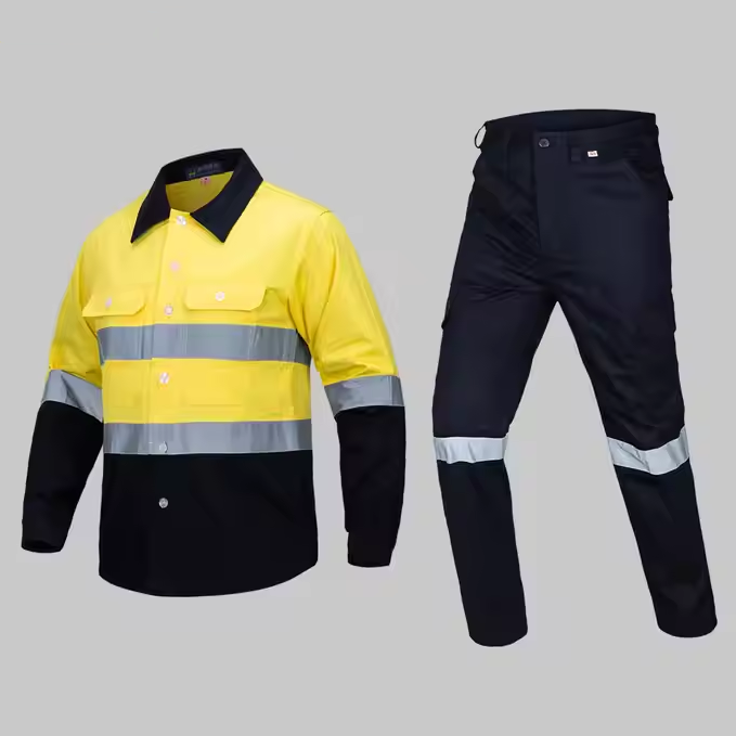 High visibility workwear safety reflective shirt