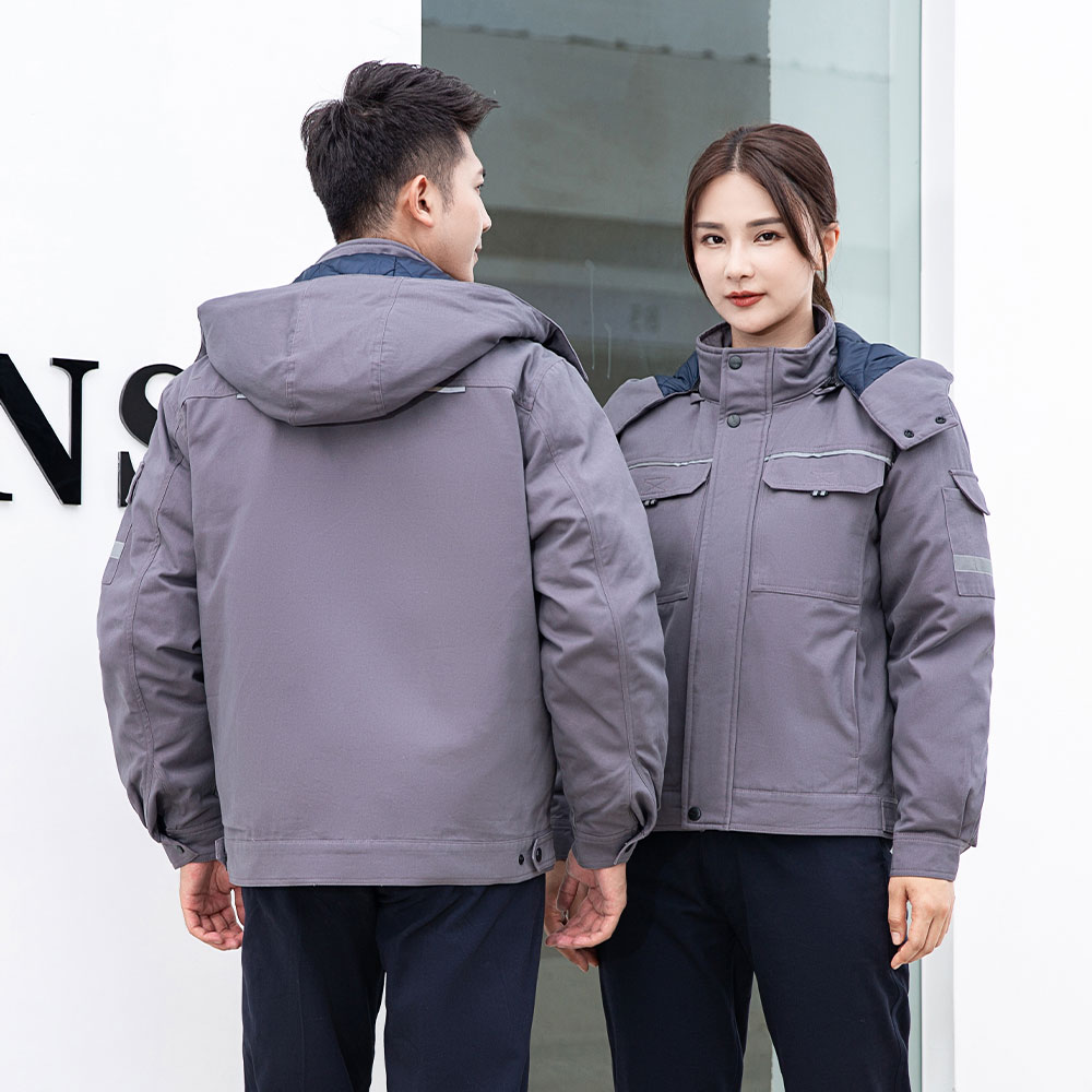 Men's cold proof work jacket back display