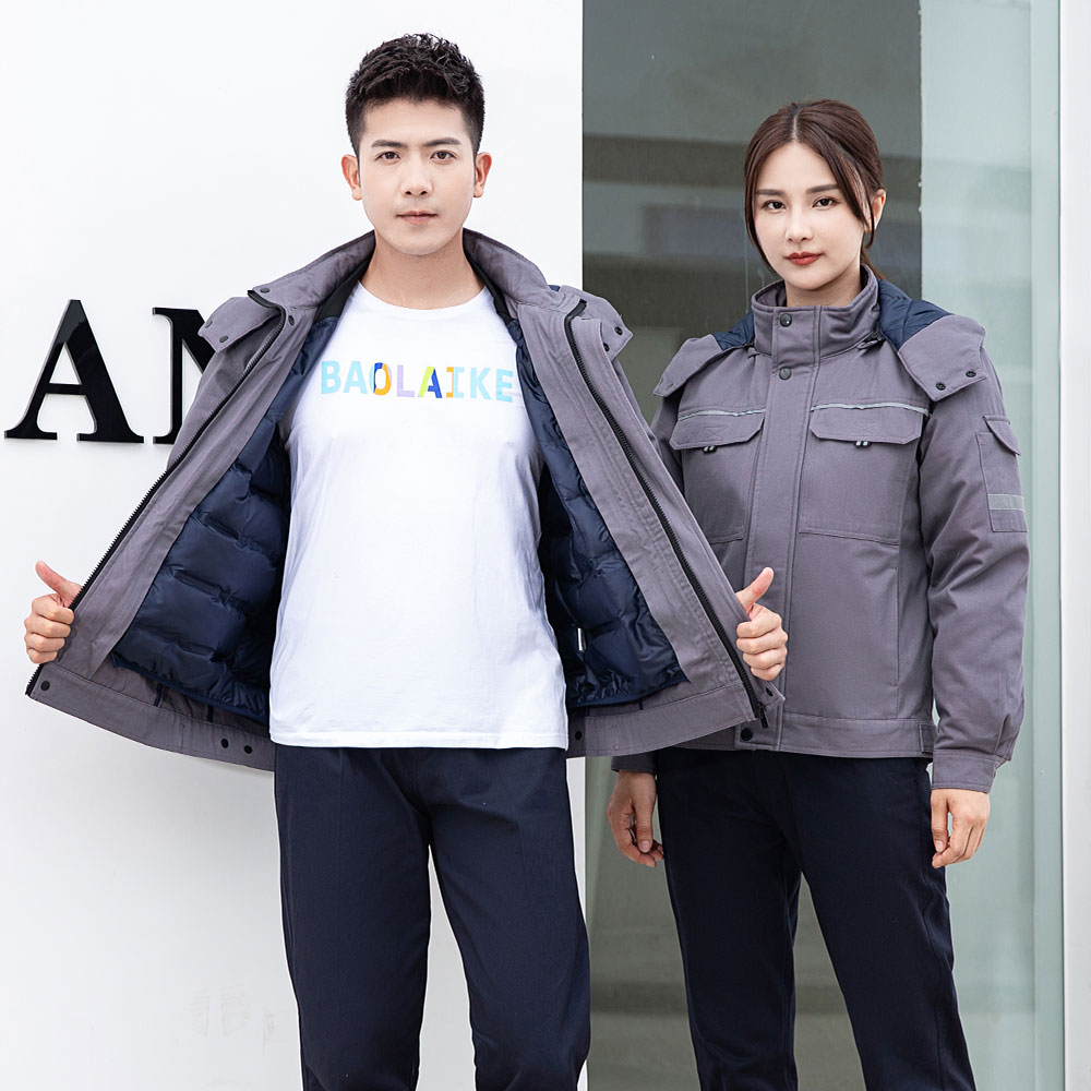 Men's cold proof work jacket model display picture