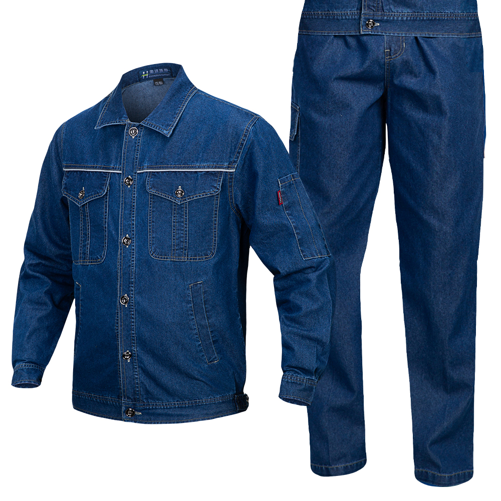 Mens soft denim jacket workwear wholesale customization