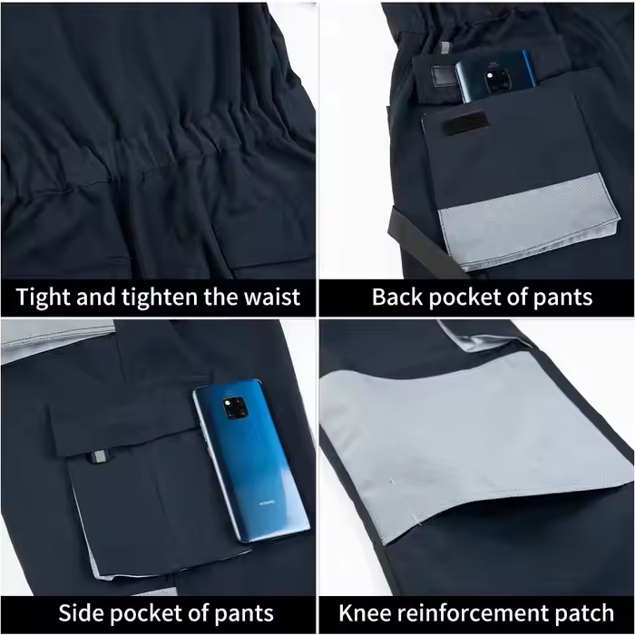 Men's workwear, wear-resistant workwear, pants details