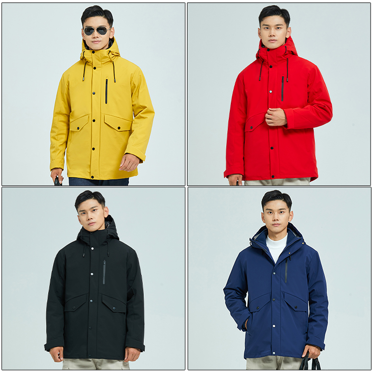 Outdoor down jacket hooded jacket in 4 colors