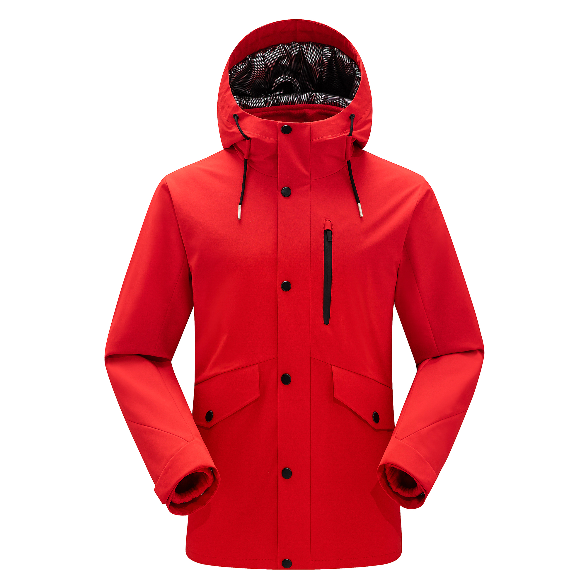 Outdoor down jacket hooded jacket in red