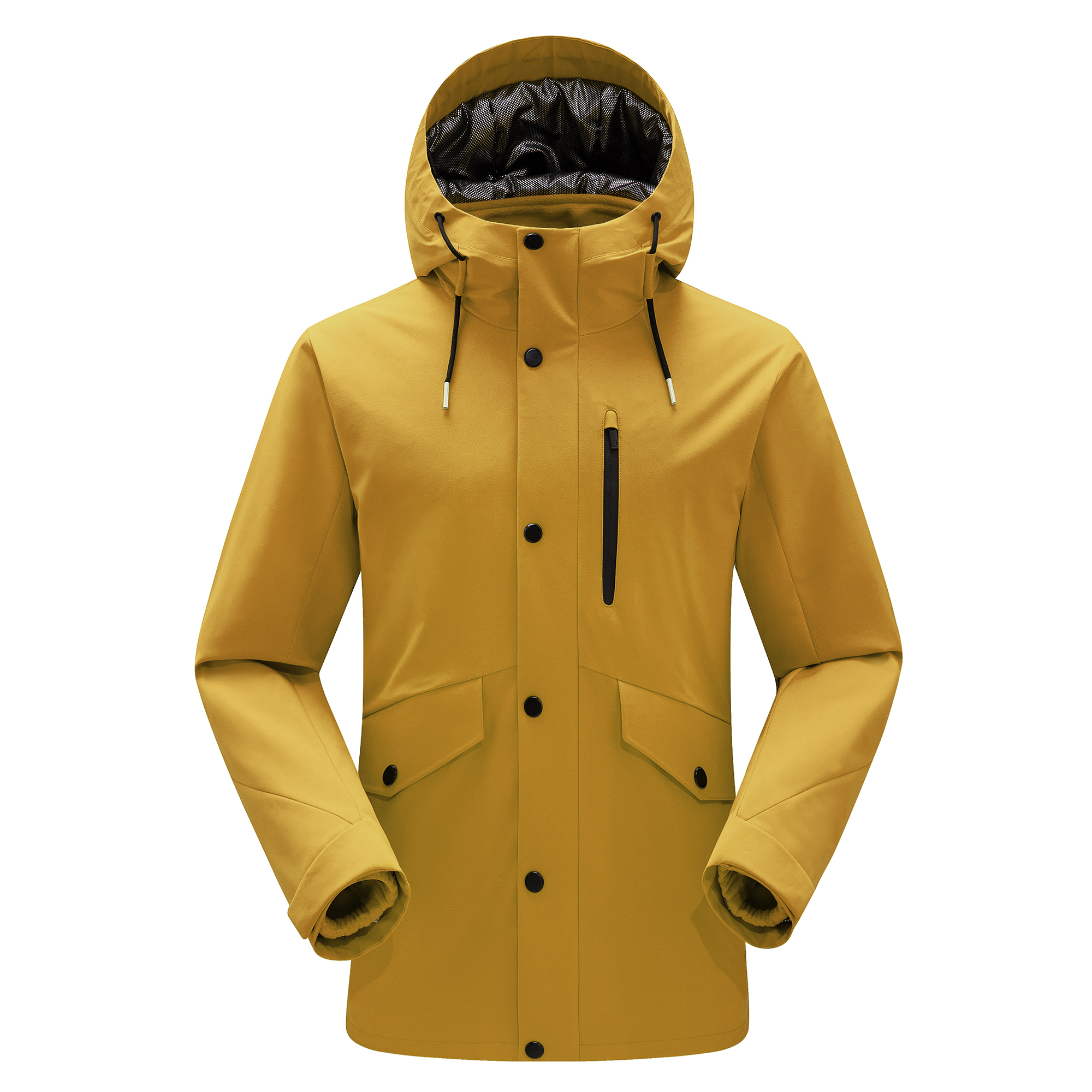 Outdoor down jacket hooded jacket in yellow