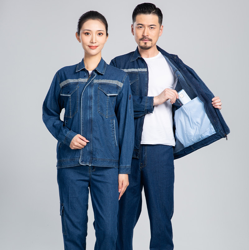 Outdoor high visibility denim workwear 3D image