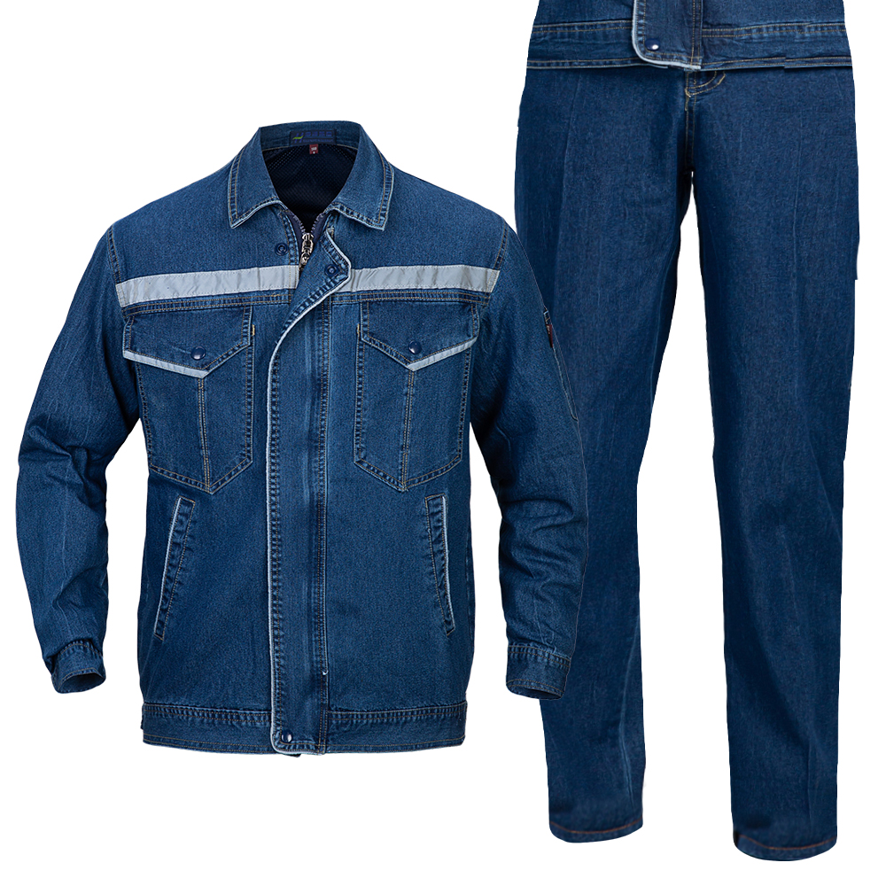 Outdoor high visibility denim workwear front