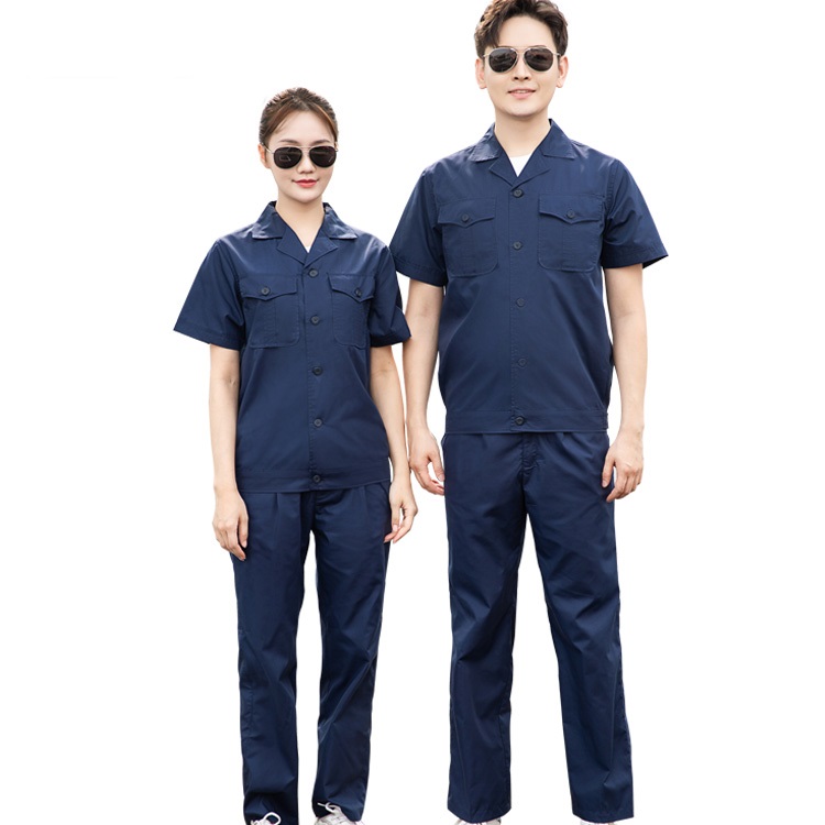 Repair short sleeved work suit front