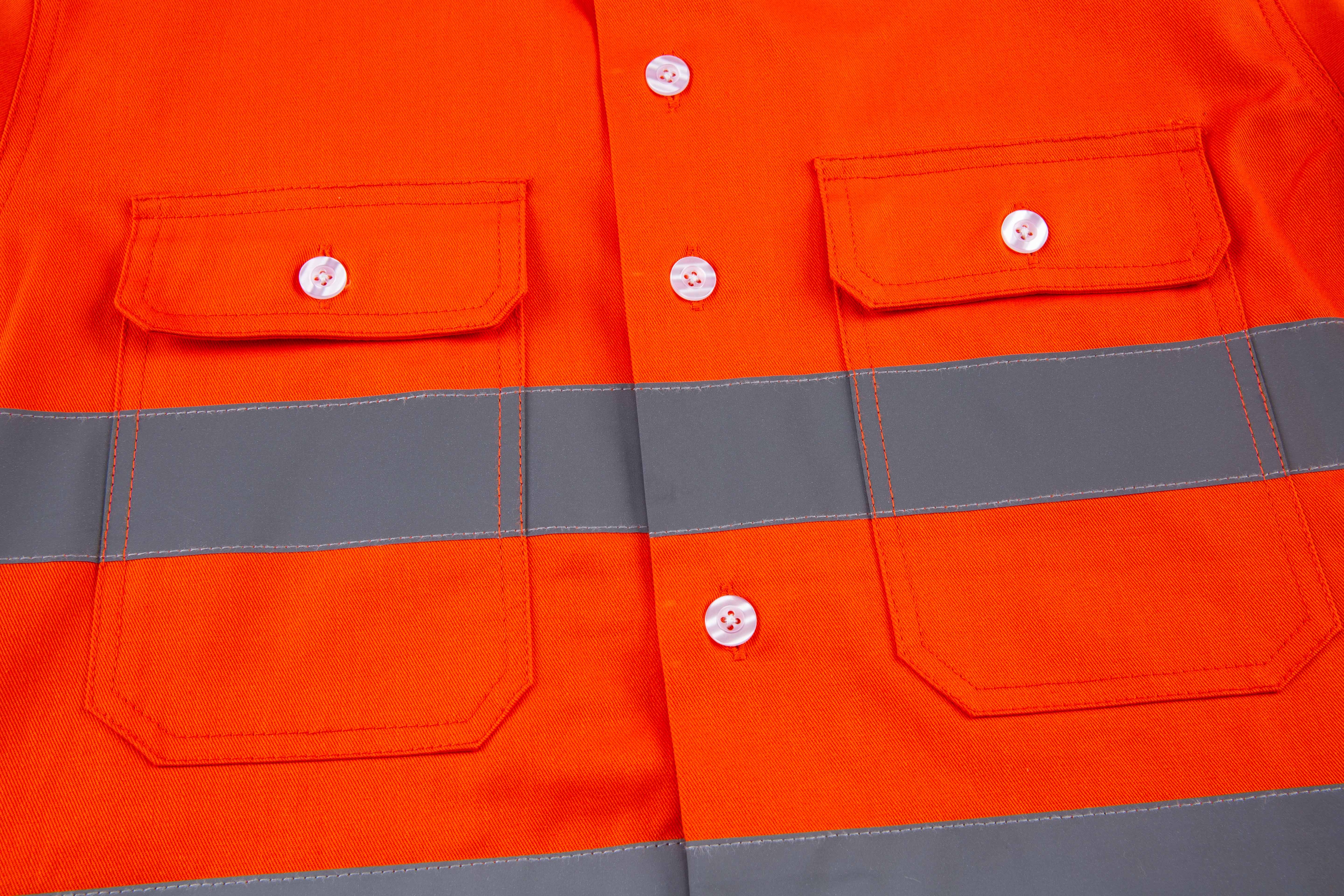 Summer high-visibility long-sleeved workwear jacket front