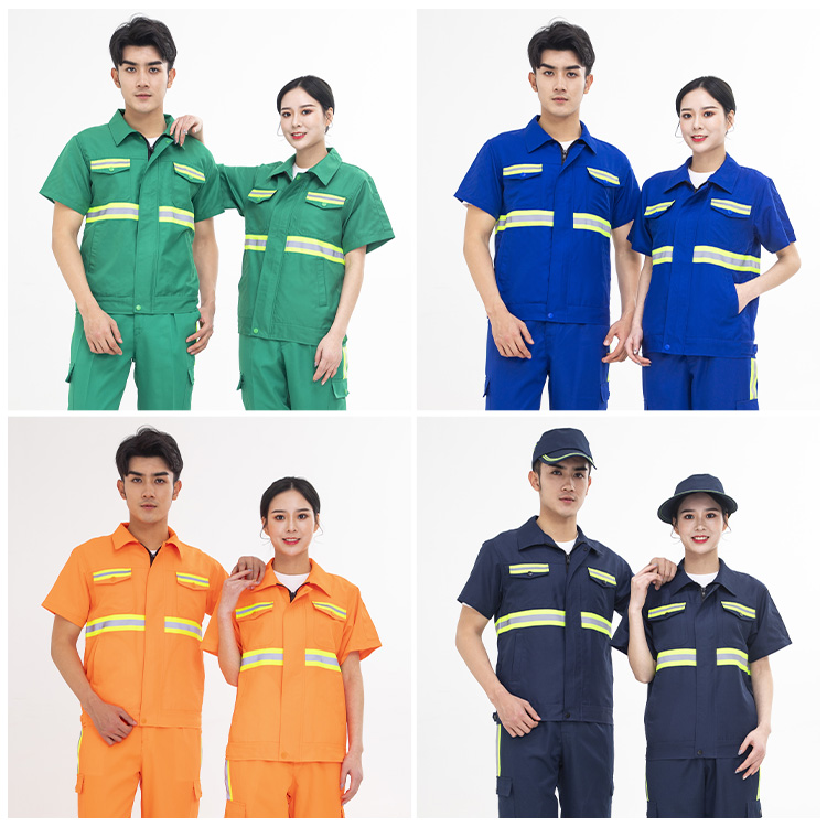 summer short-sleeved cleaning sanitation work clothes three-dimensional