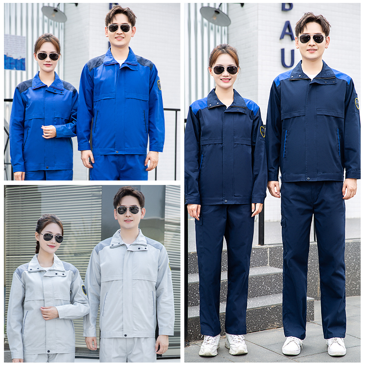 Three dimensional view of pure cotton anti-static protective clothing, jacket and pants