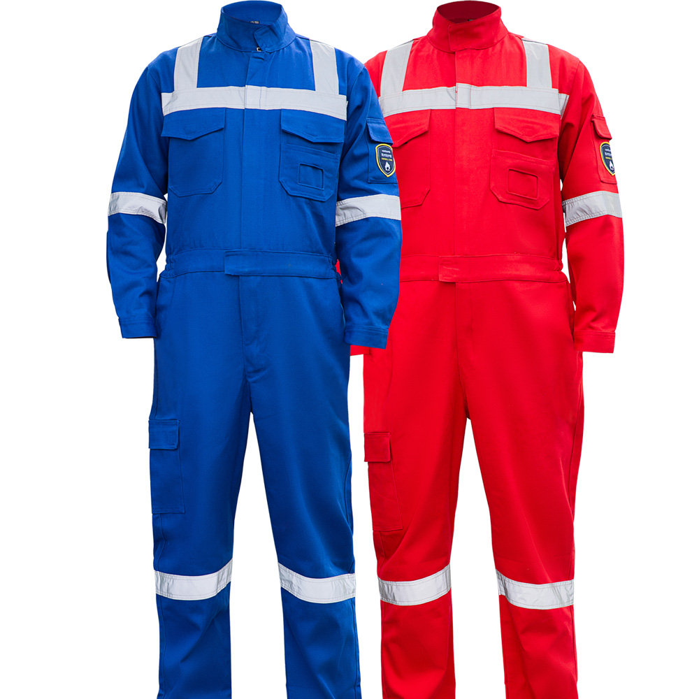 Integrated flame retardant and anti-static high visibility work clothes