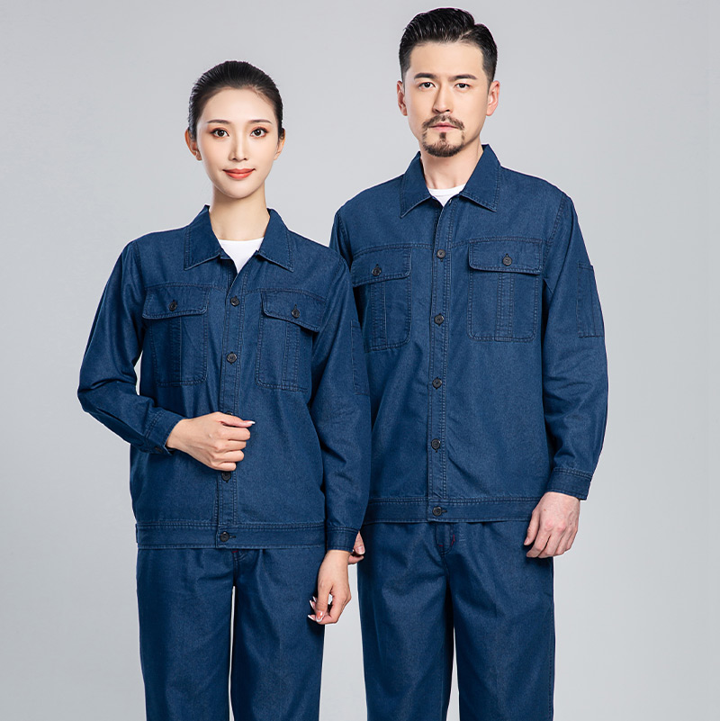 Wear resistant and comfortable denim work jacket front