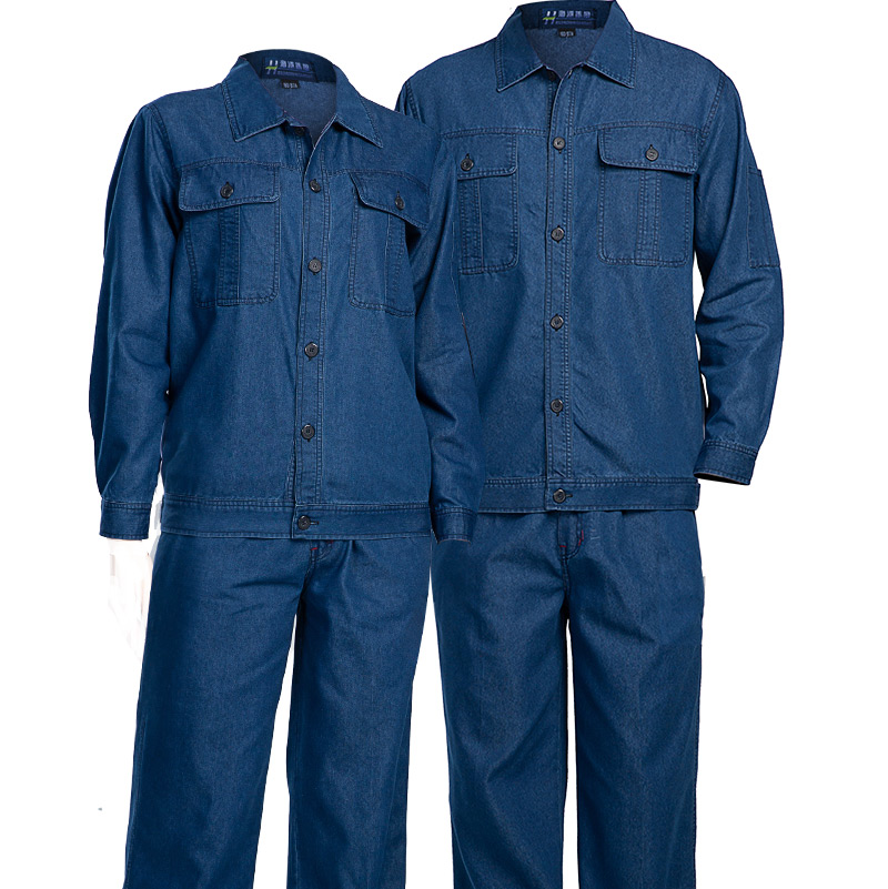 Wear resistant and comfortable denim workwear jacket 3D image