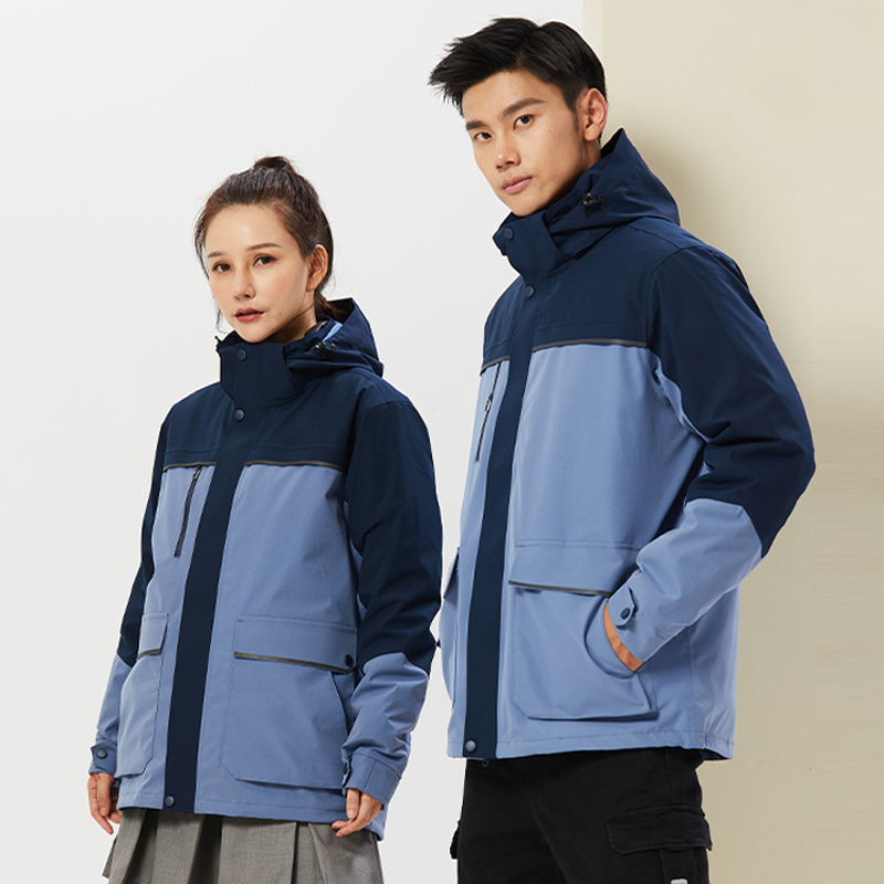 Winter outdoor jacket, down jacket, haze blue